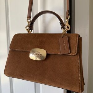Coach Brown Suede Crossbody Bag